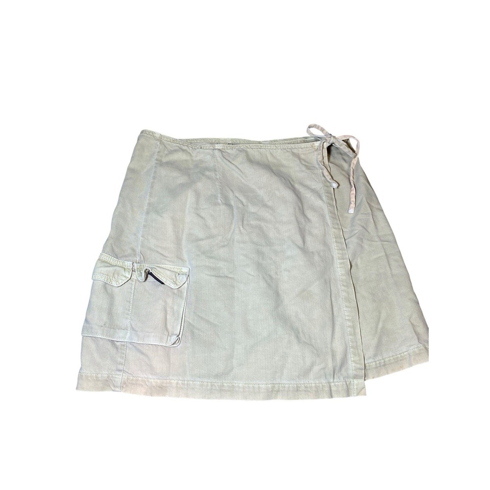 Vintage Gramicci Wrap Skirt Womens Large L Beige Tan Cargo Pocket USA Made Y2K
